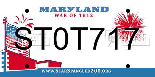 ST0T717 Maryland License Plate