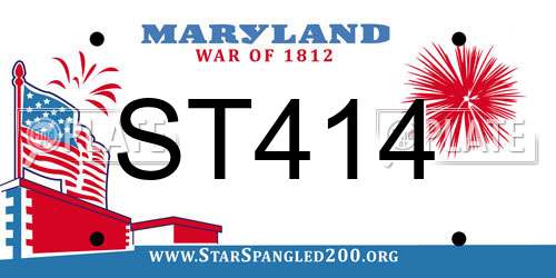 ST414 Maryland License Plate