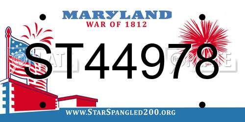 ST44978 Maryland License Plate