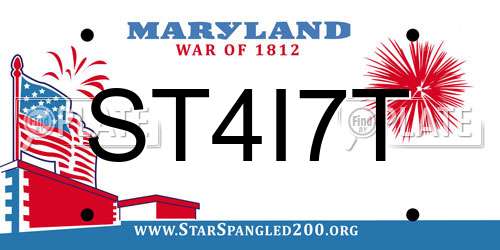 ST4I7T Maryland License Plate