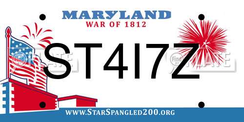 ST4I7Z Maryland License Plate