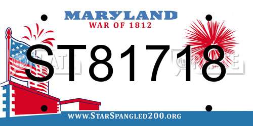 ST81718 Maryland License Plate