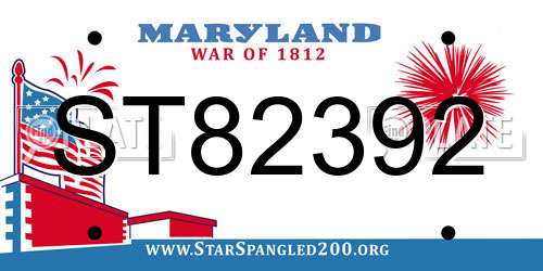 ST82392 Maryland License Plate