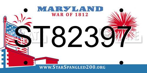ST82397 Maryland License Plate