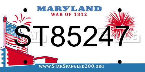 ST85247 Maryland License Plate