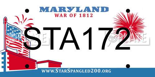 STA172 Maryland License Plate