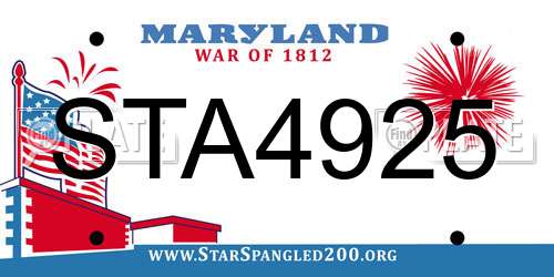 STA4925 Maryland License Plate