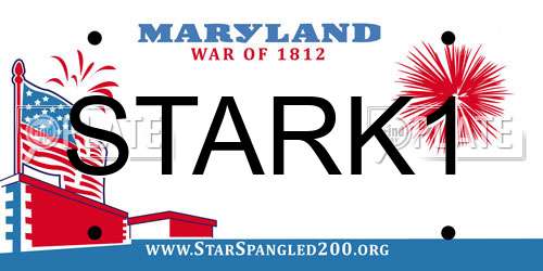 STARK1 Maryland License Plate