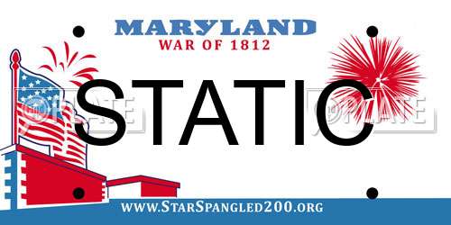 STATIC Maryland License Plate