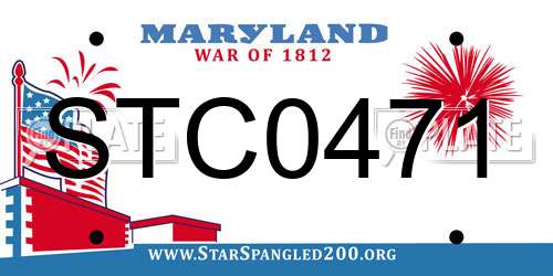 STC0471 Maryland License Plate