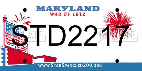 STD2217 Maryland License Plate