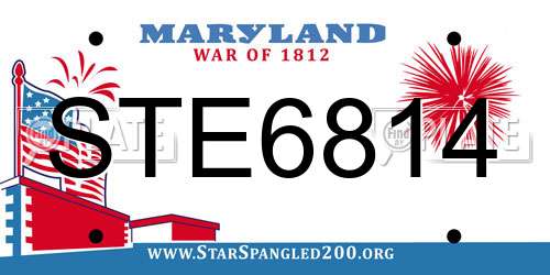STE6814 Maryland License Plate