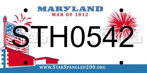 STH0542 Maryland License Plate