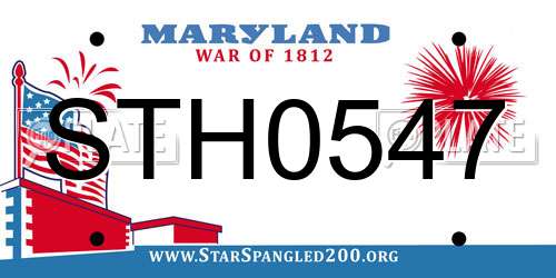 STH0547 Maryland License Plate