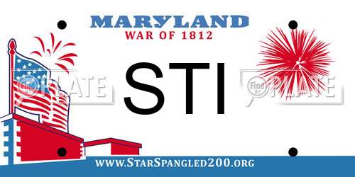 STI Maryland License Plate