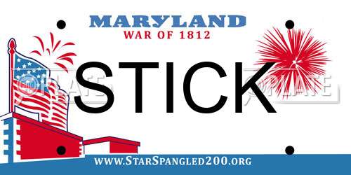 STICK Maryland License Plate