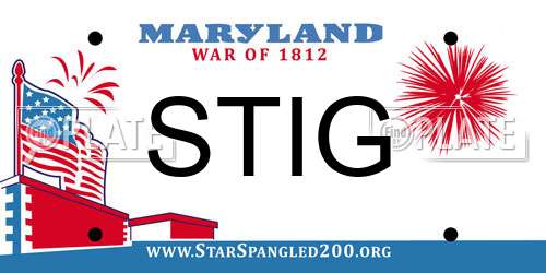 STIG Maryland License Plate