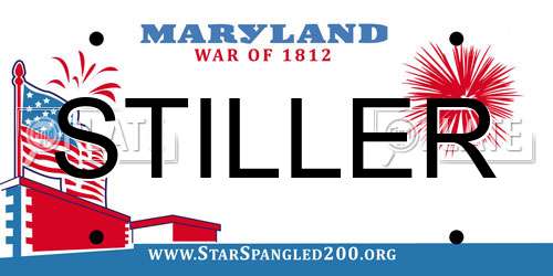 STILLER Maryland License Plate