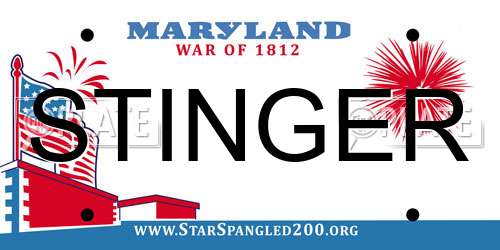 STINGER Maryland License Plate