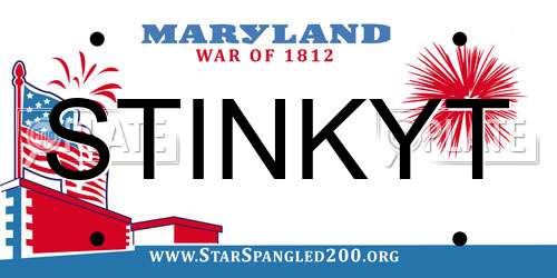 STINKYT Maryland License Plate