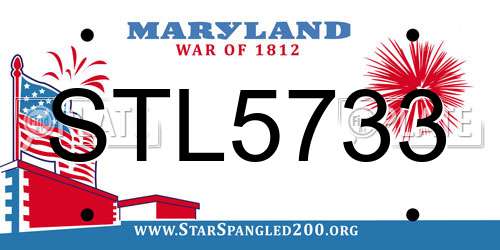 STL5733 Maryland License Plate