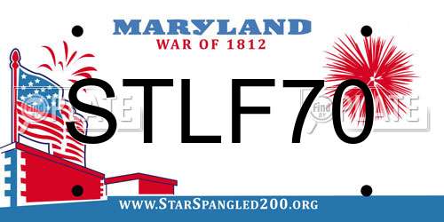 STLF70 Maryland License Plate