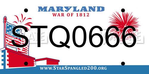STQ0666 Maryland License Plate