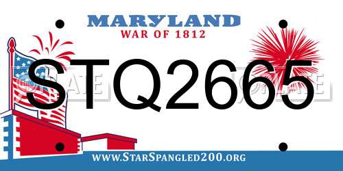 STQ2665 Maryland License Plate