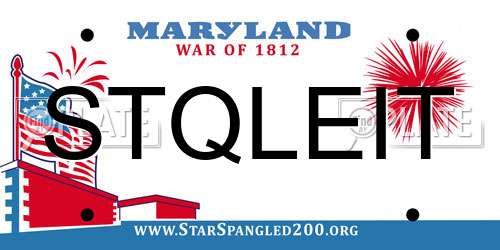 STQLEIT Maryland License Plate