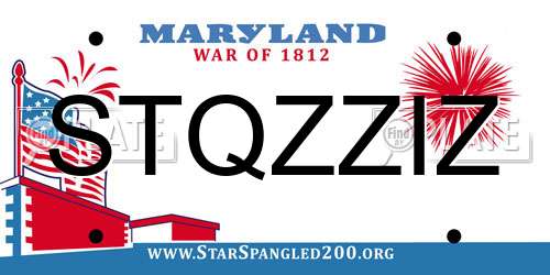 STQZZIZ Maryland License Plate