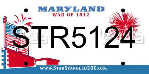STR5124 Maryland License Plate