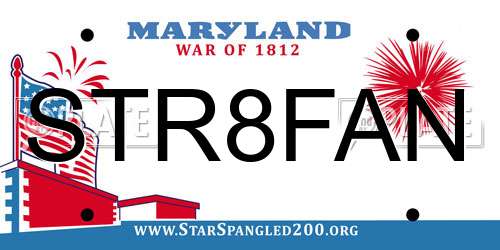 STR8FAN Maryland License Plate