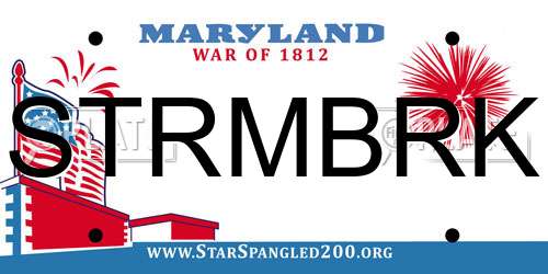 STRMBRK Maryland License Plate