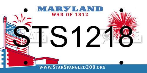 STS1218 Maryland License Plate