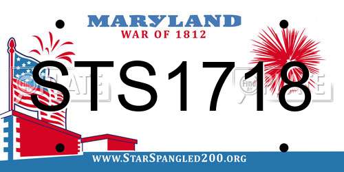 STS1718 Maryland License Plate