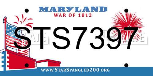 STS7397 Maryland License Plate