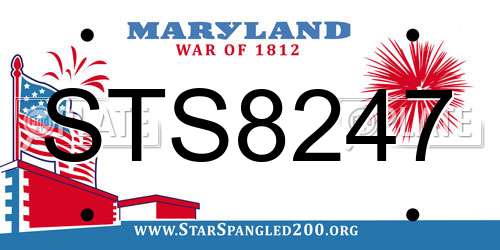 STS8247 Maryland License Plate
