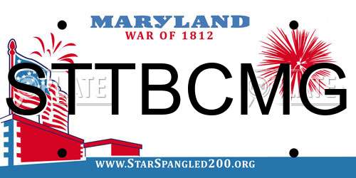 STTBCMG Maryland License Plate