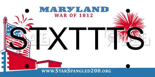STXTTTS Maryland License Plate