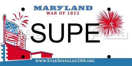 SUPE Maryland License Plate