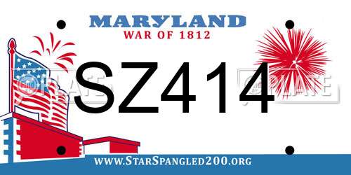 SZ414 Maryland License Plate