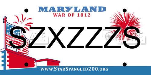 SZXZZZS Maryland License Plate