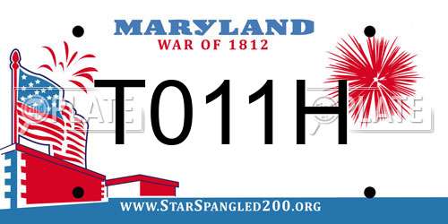 T011H Maryland License Plate