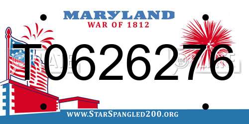 T0626276 Maryland License Plate