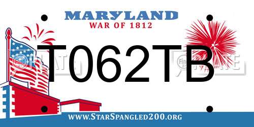 T062TB Maryland License Plate