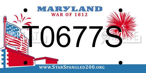 T0677S Maryland License Plate