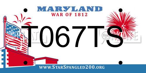 T067TS Maryland License Plate