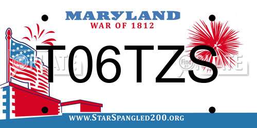 T06TZS Maryland License Plate