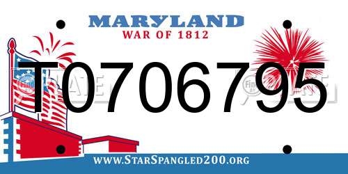 T0706795 Maryland License Plate
