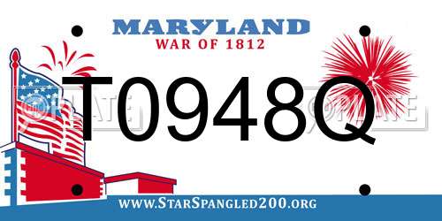 T0948Q Maryland License Plate